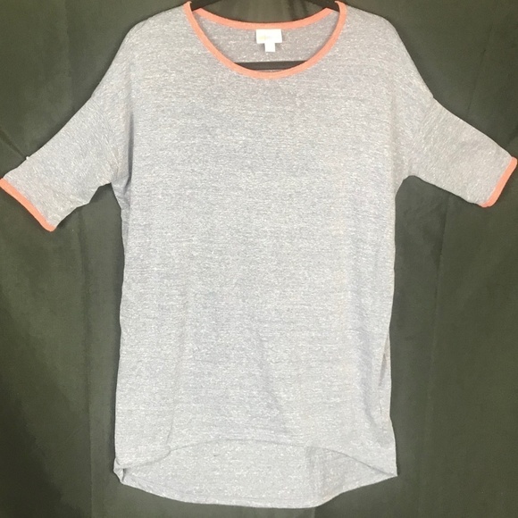 LulaRoe Heather Blue Oversized T-Shirt XS - Picture 2 of 4